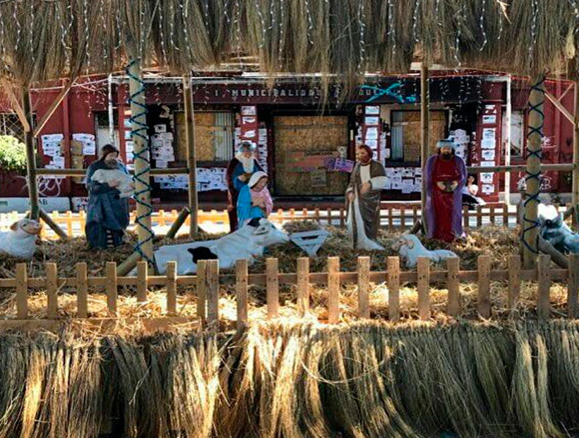 Quilpué: Desconocidos queman pesebre navideño