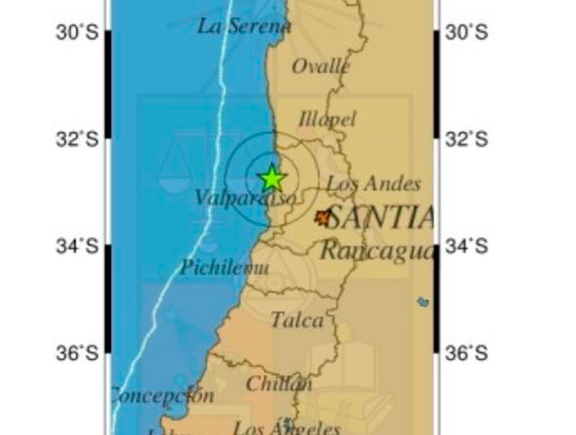 Valparaíso: Sismo de 3.4 grados se sintió esta mañana