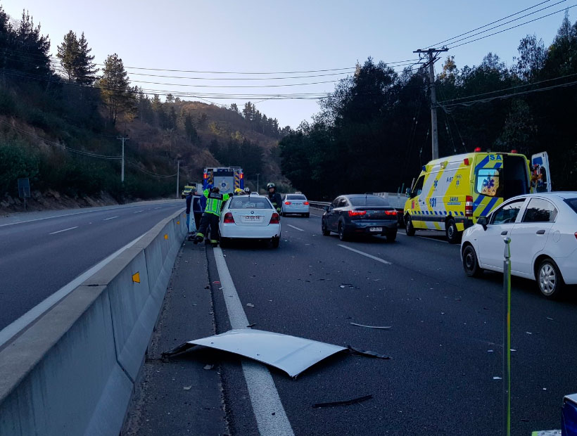 Valparaíso: Tres lesionados dejó un accidente en la ruta 68