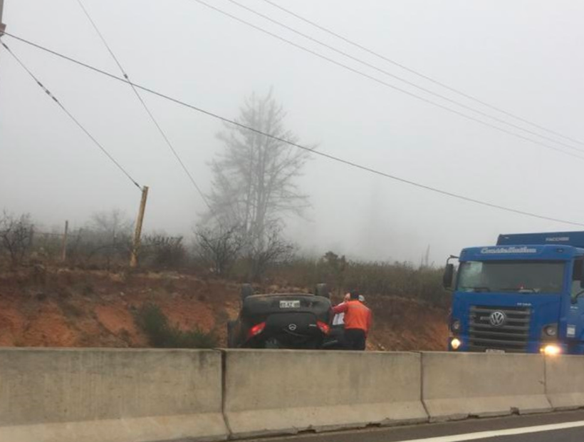 En la ruta de Las Palmas se volcó un vehículo