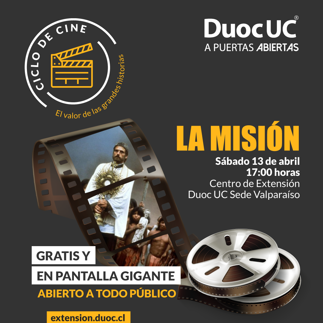 Gonzalo Frías presentará la película “La Misión” este sábado en el Centro de Extensión Duoc UC Sede Valparaíso